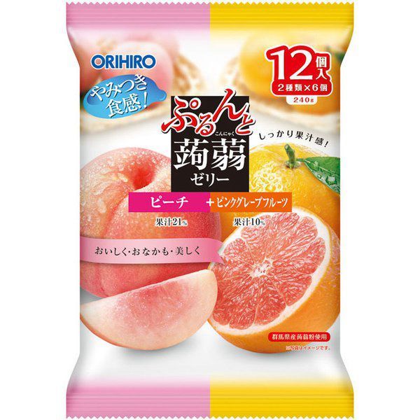 Orihiro Peach and Grapefruit Flavor Konjac Jelly 240g