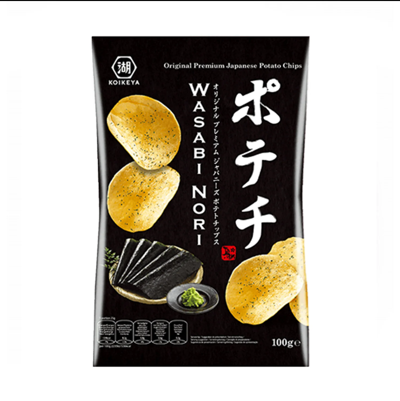 Chips De Pomme De Terre À La Saveur De Wasabi Nori 100G [Koikeya]